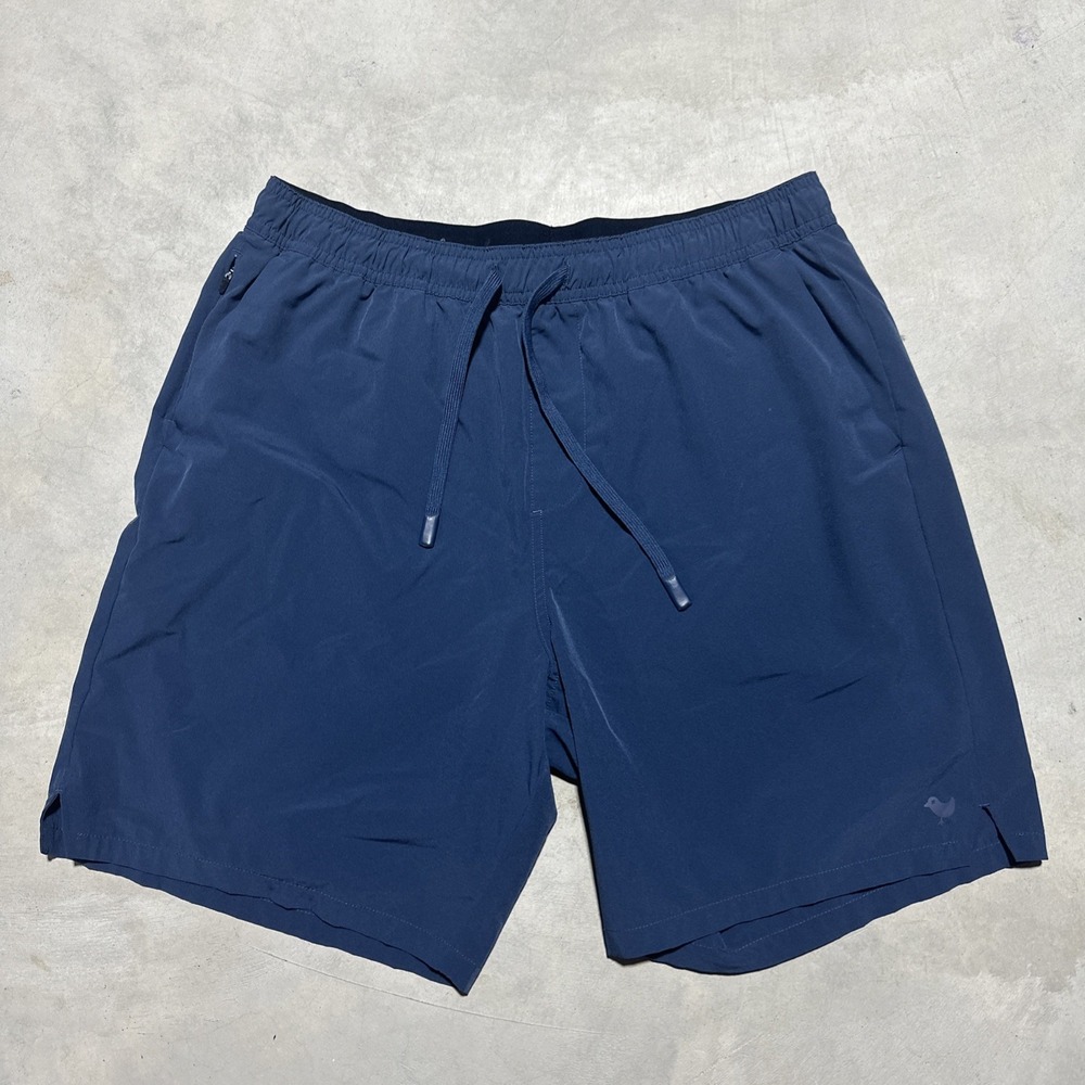 Bad Birdie Men's L Golf Shorts Navy Blue Performance Stretch Athletic Drawstring
